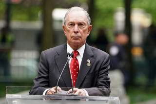 Former Mayor of New York Michael Bloomberg speaks at the dedication ceremony of the Memorial Glade at the 9/11 Memorial site in the Manhattan borough of New York, New York, U.S., May 30, 2019. REUTERS/Carlo Allegri