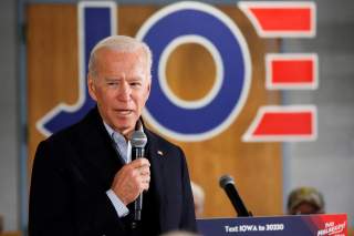 Democratic 2020 U.S. presidential candidate and former U.S. Vice President Joe Biden speaks during a meeting at Chickasaw Event Center in New Hampton, Iowa, U.S., December 5, 2019. REUTERS/Shannon Stapleton
