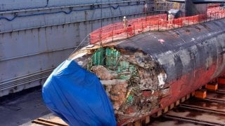 U.S. Navy Submarine Damaged