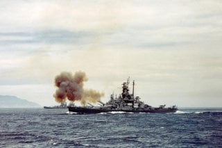 Bombardment of Kamaishi, Japan, 14 July 1945. U.S. Navy.