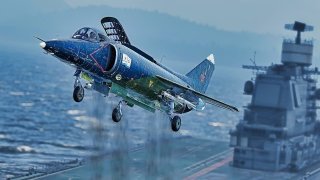 YAK-38 Fighter from Russian Air Force Aircraft Carrier