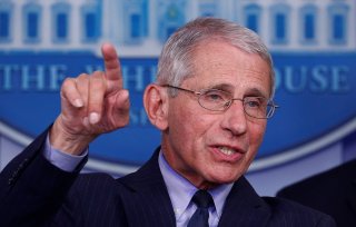 Dr. Anthony Fauci, director of the National Institute of Allergy and Infectious Diseases, addresses the daily coronavirus response briefing at the White House in Washington, U.S., April 1, 2020. REUTERS/Tom Brenner