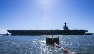 Pre-Commissioning Unit Gerald R. Ford (CVN 78) departs Huntington Ingalls Industries Newport News Shipbuilding for builder’s sea trials off the coast.