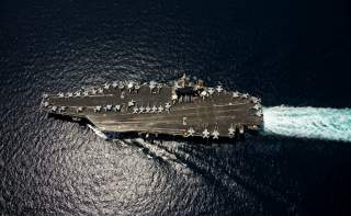 The aircraft carrier USS Abraham Lincoln (CVN 72) transits the Arabian Sea April 5, 2012.