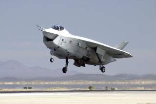 Boeing X-32B. The Boeing Joint Strike Fighter X-32B demonstrator lifts off on its maiden flight from the company's facility in Palmdale, Calif.