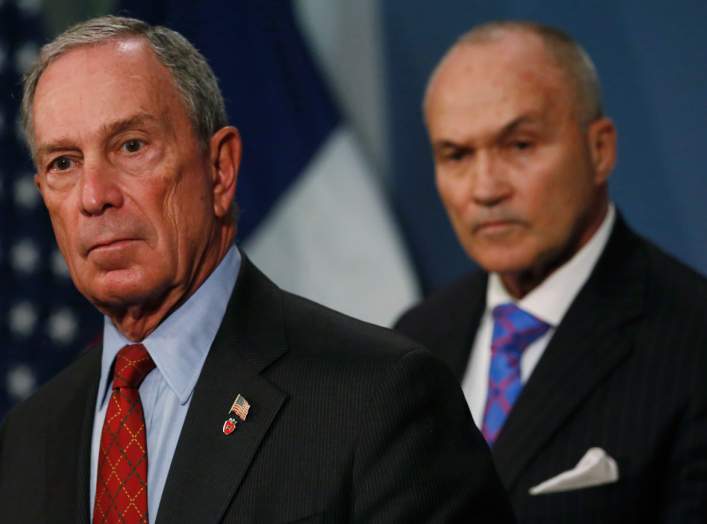New York City Mayor Michael Bloomberg and New York Police Department (NYPD) Commissioner Ray Kelly (R) attend a news conference about a judge's ruling on "stop and frisk" at City Hall in New York August 12, 2013. REUTERS/Brendan McDermid