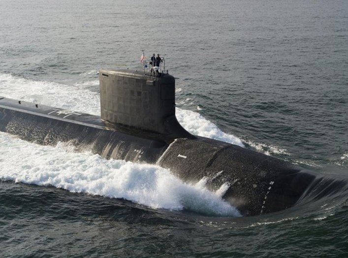 The Virginia-class USS North Dakota (SSN 784) submarine is seen during bravo sea trials in this U.S. Navy handout picture taken in the Atlantic Ocean August 18, 2013. The Navy commissioned its newest attack submarine North Dakota, during a ceremony Octobe