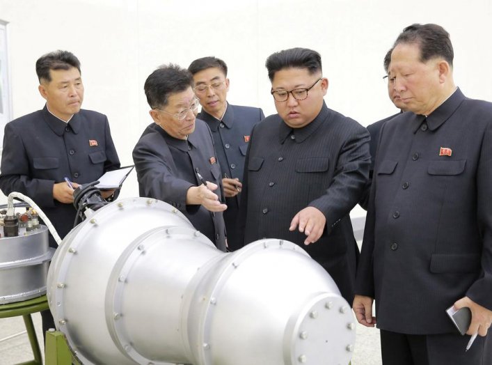 North Korean leader Kim Jong Un provides guidance on a nuclear weapons program in this undated photo released by North Korea's Korean Central News Agency (KCNA) in Pyongyang September 3, 2017. KCNA via REUTERS