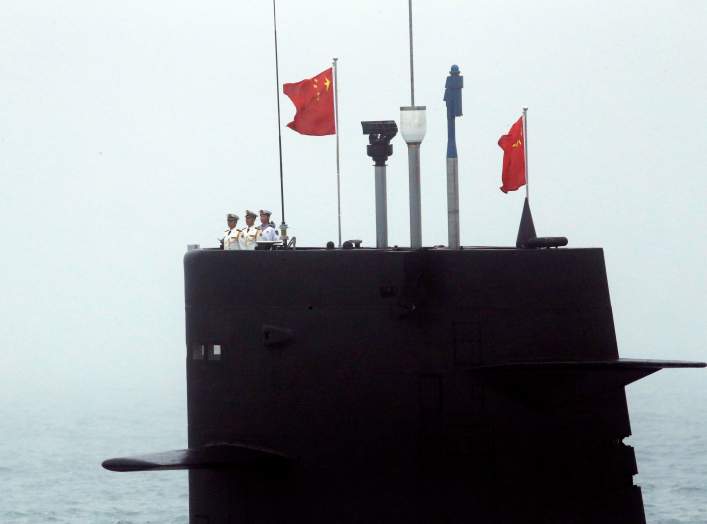 A Chinese Navy's submarine takes part in a naval parade off the eastern port city of Qingdao to mark the 70th anniversary of the founding of Chinese People's Liberation Army Navy, China, April 23, 2019. REUTERS/Jason Lee