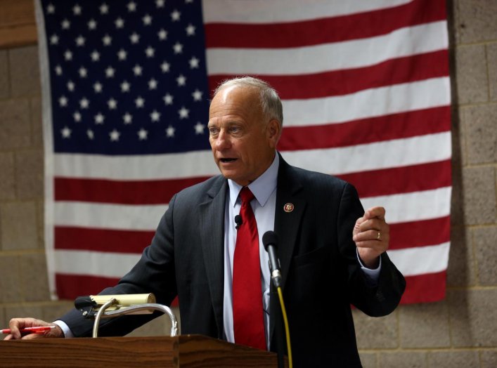Republican U.S. Representative Steve King holds a Town Hall at the Grundy Center Community Center in Grundy Center, Iowa, U.S., August 17, 2019. REUTERS/Brenna Norman