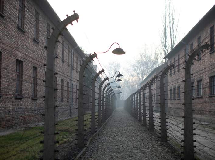 The site of the former Nazi German concentration and extermination camp Auschwitz is pictured during the ceremonies marking the 75th anniversary of the liberation of the camp and International Holocaust Victims Remembrance Day, in Oswiecim, Poland