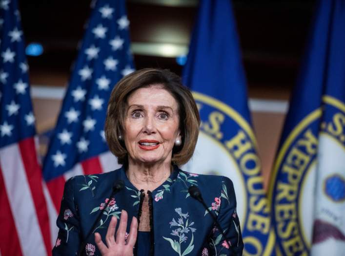 U.S. House of Representatives Speaker Nancy Pelosi (D-CA) holds her weekly news conference at the U.S Capitol during U.S. President Donald Trump's Senate impeachment trial in Washington, U.S., January 30, 2020. REUTERS/Amanda Voisard