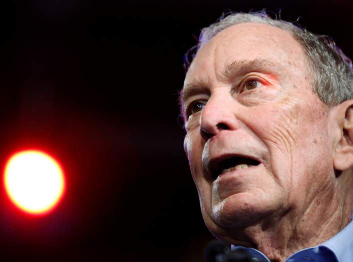 Then-Democratic U.S. presidential candidate Michael Bloomberg speaks at his Super Tuesday night rally in West Palm Beach, Florida, U.S., March 3, 2020. REUTERS/Marco Bello