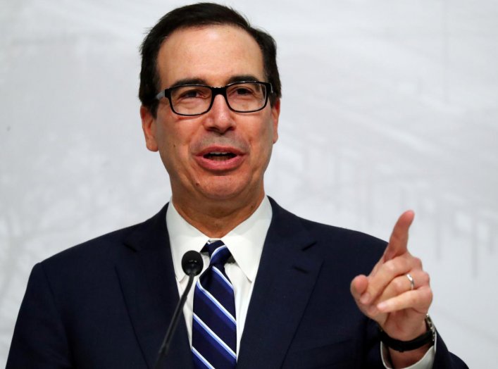  U.S. Secretary of the Treasury Steven Mnuchin speaks during a news conference at the G20 Meeting of Finance Ministers in Buenos Aires, Argentina, July 22, 2018. REUTERS/Marcos Brindicci