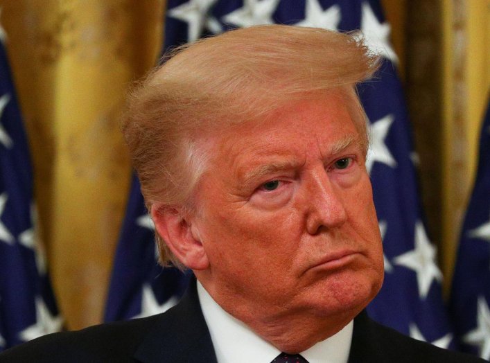 U.S. President Donald Trump speaks about a Trump administration plan aimed at helping to prevent suicides by U.S. veterans and other Americans, in the East Room at the White House in Washington, U.S., June 17, 2020. REUTERS/Tom Brenner