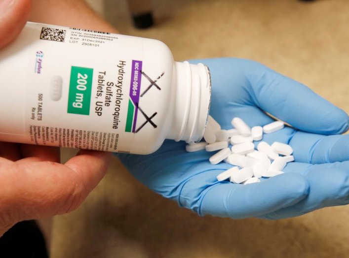The drug hydroxychloroquine, pushed by U.S. President Donald Trump and others in recent months as a possible treatment to people infected with the coronavirus disease (COVID-19), is displayed by a pharmacist at the Rock Canyon Pharmacy in Provo, Utah, U.S