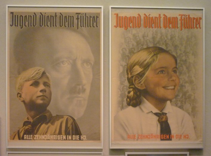 Hitler youth propaganda posters at the Deutsche Historishes Museum. Flickr/Will Manley.