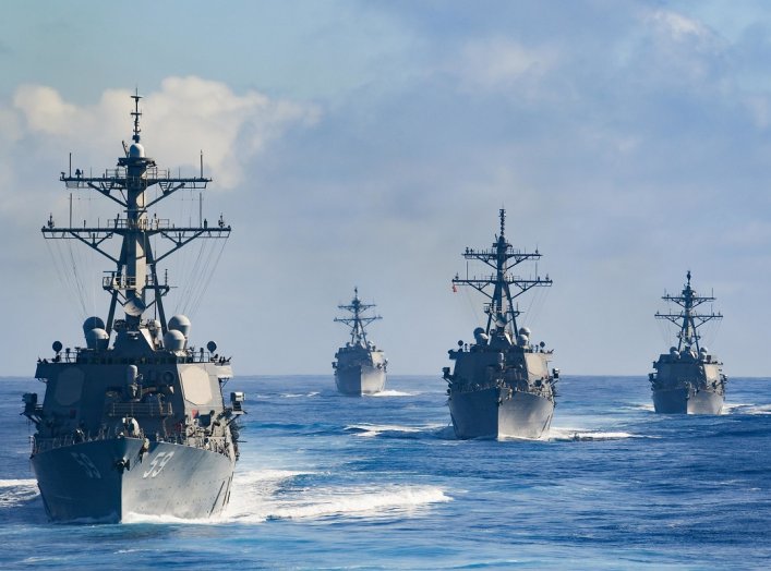 U.S. Navy Destroyers Gather. 