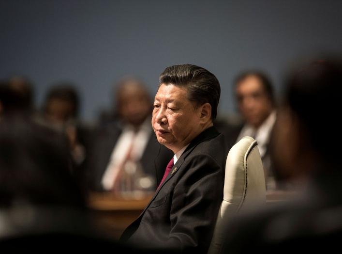 China's President Xi Jinping looks on during the BRICS Summit in Johannesburg, South Africa, July 26, 2018. Gulshan Khan/Pool via REUTERS