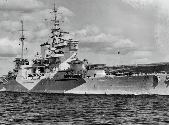 HMS Queen Elizabeth Battleship from World War II.