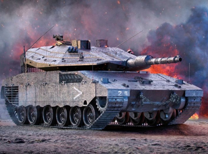 Israel Hamas War in Gaza Merkava Tank