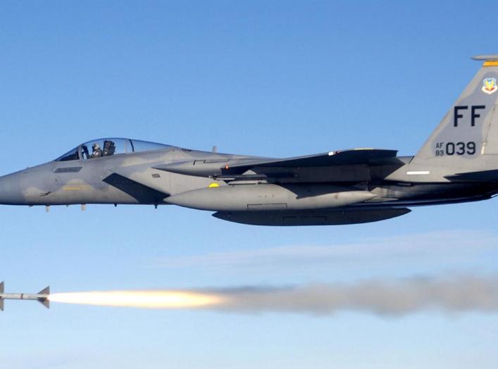 By The original uploader was Alvinrune at English Wikipedia. - This file has been extracted from another file: USAF F-15C fires AIM-7 Sparrow.jpgTransferred from en.wikipedia to Commons by Mo7amedsalim using CommonsHelper., Public Domain, https://commons.