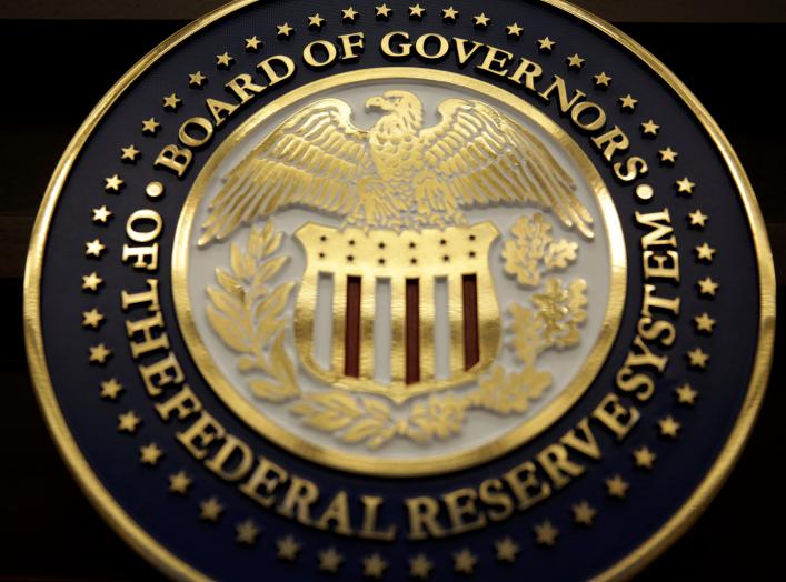 The seal for the Board of Governors of the Federal Reserve System is displayed in Washington, U.S., June 14, 2017. REUTERS/Joshua Roberts