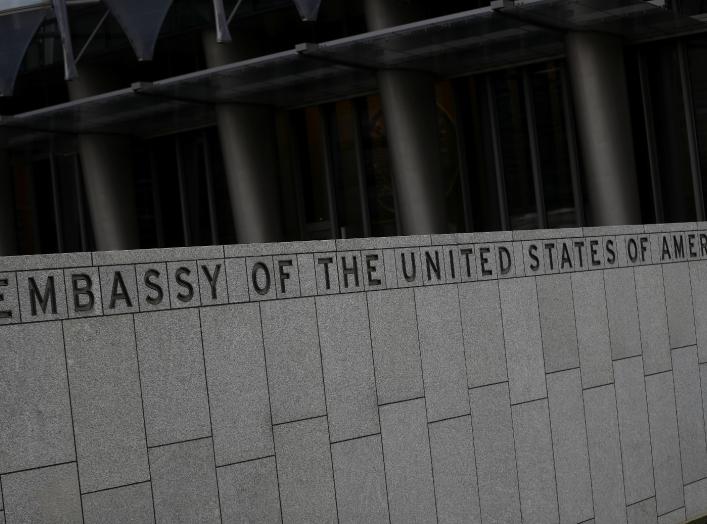 The U.S. Embassy stands in Nine Elms in London, Britain May 1, 2018. REUTERS/Simon Dawson