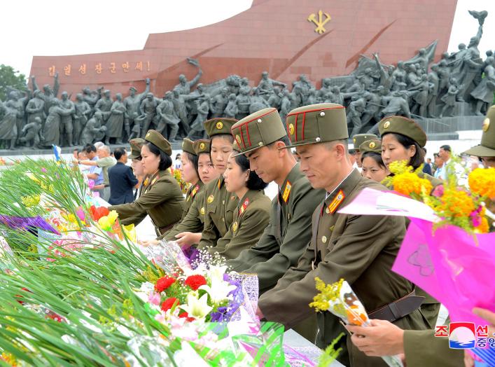 North Korea commemorates the 24th anniversary of the state founder Kim Il Sung's death in this undated photo released by North Korea's Korean Central News Agency (KCNA) July 8, 2018. KCNA/via REUTERS