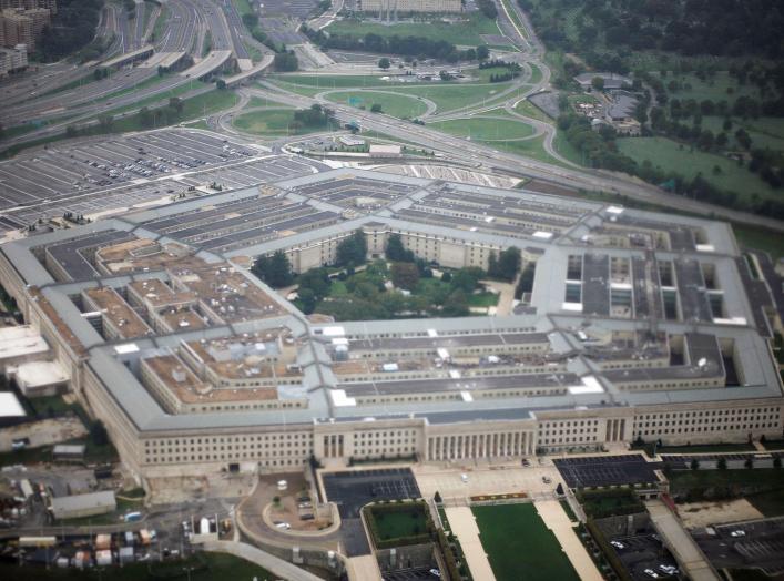 FILE PHOTO: Aerial view of the United States military headquarters, the Pentagon, September 28, 2008. REUTERS/Jason Reed/File Photo