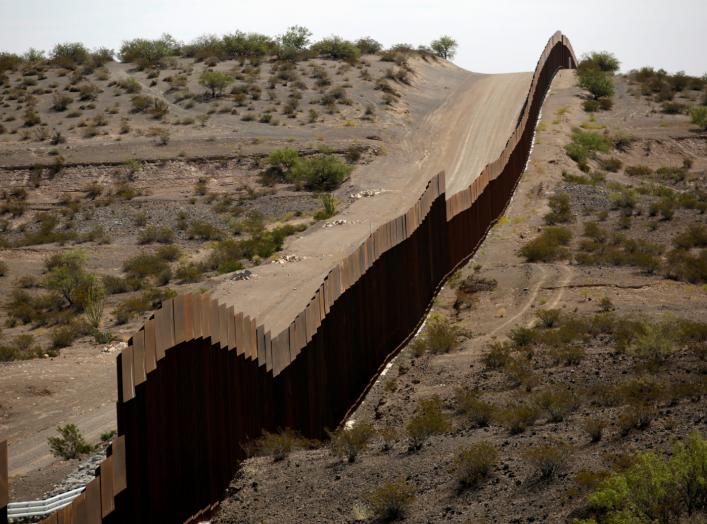 New bollard-style U.S.-Mexico border fencing is seen in Santa Teresa, New Mexico, U.S., as pictured from Ascension, Mexico August 28, 2019. REUTERS/Jose Luis Gonzalez