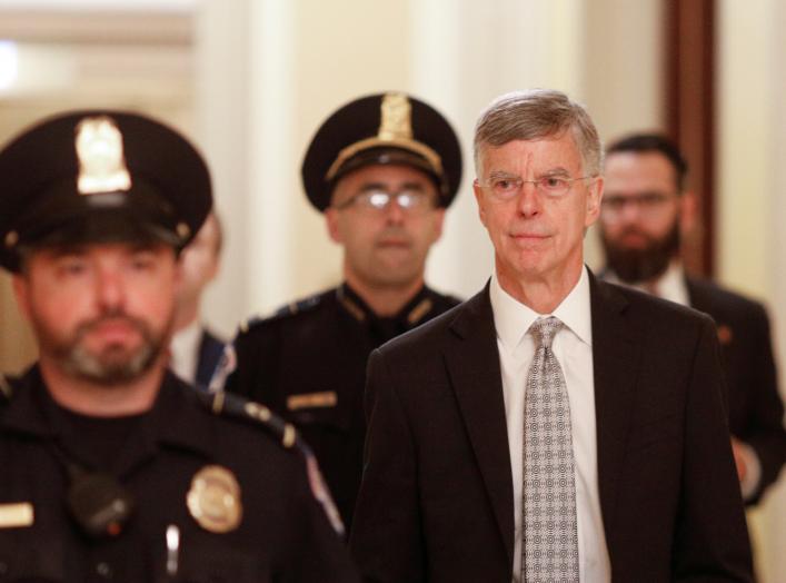 Acting U.S. ambassador to Ukraine Bill Taylor arrives on Capitol Hill before a closed-door hearing with members of Congress in Washington, U.S., October 22, 2019. REUTERS/Tom Brenner