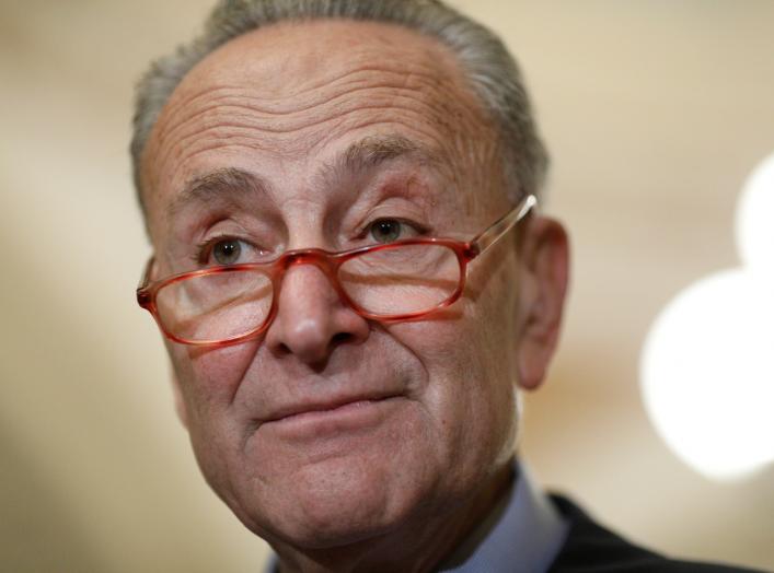 Senate Minority Leader Chuck Schumer (D-N.Y.) delivers remarks during a weekly Senate Luncheon Leadership news conference on Capitol Hill in Washington, U.S., October 22, 2019. REUTERS/Tom Brenner