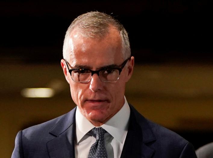 Former acting FBI director Andrew McCabe arrives to speak during a forum on election security titled, “2020 Vision: Intelligence and the U.S. Presidential Election” at the National Press Club in Washington, U.S., October 30, 2019. REUTERS/Joshua Roberts