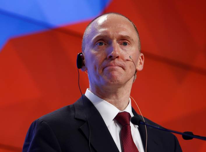 One-time advisor of U.S. president-elect Donald Trump Carter Page addresses the audience during a presentation in Moscow, Russia, December 12, 2016. REUTERS/Sergei Karpukhin