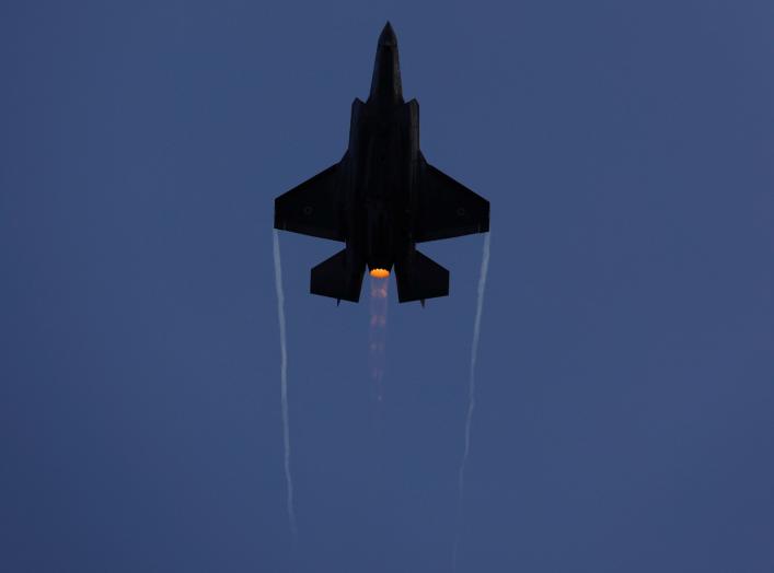 An Israeli Air Force F-35 fighter jet flies during an aerial demonstration at a graduation ceremony for Israeli air force pilots at the Hatzerim air base in southern Israel December 29, 2016. REUTERS/Amir Cohen