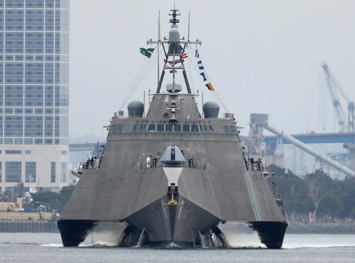 USS Jackson (LCS-6), an Independence-class littoral combat ship, is seen leaving San Diego, California, U.S., June 5, 2017. REUTERS/Mike Blake
