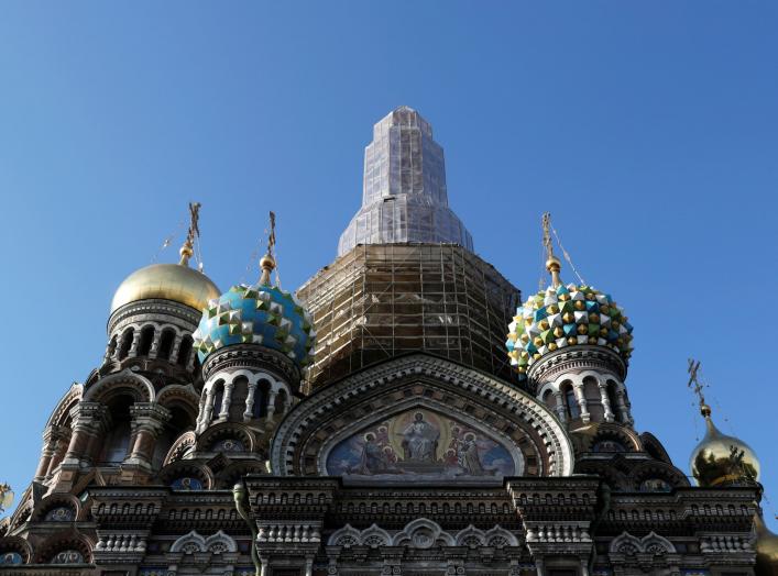 A general view shows Church of the Savior on Spilled Blood in Saint Petersburg, a host city for the 2018 FIFA World Cup, Russia July 11, 2018. REUTERS/Henry Romero