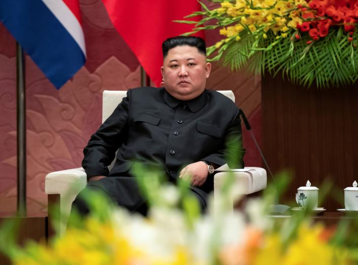 Kim Jong Un, North Korea's leader, attends a meeting with Nguyen Thi Kim Ngan, chairwoman of Vietnam's National Assembly, at the National Assembly in Hanoi, Vietnam, on Friday, March 1, 2019. SeongJoon Cho/Bloomberg/Pool via Reuters