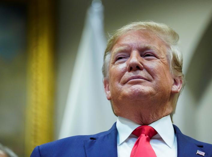 U.S. President Donald Trump participates in a formal signing ceremony for the U.S.-Japan Trade Agreement at the White House in Washington, October 7, 2019. REUTERS/Kevin Lamarque