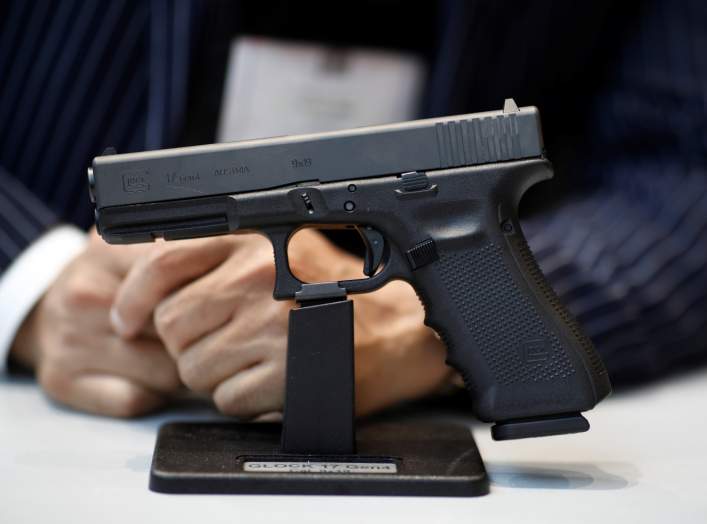 A GLOCK 17 Gen4 handgun is displayed at the 21st Milipol Paris, the worldwide exhibition dedicated to homeland security, in Villepinte near Paris, France, November 19, 2019. REUTERS/Benoit Tessier