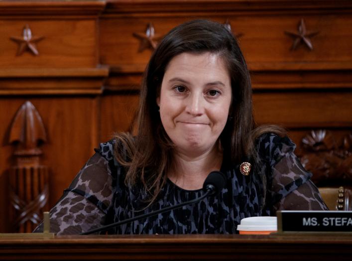 Republican Representative from New York Elise Stefanik listens to the testimony of former U.S. Special Representative for Ukraine Kurt Volker and former Senior Director for Europe and Russia at the National Security Council Tim Morrison