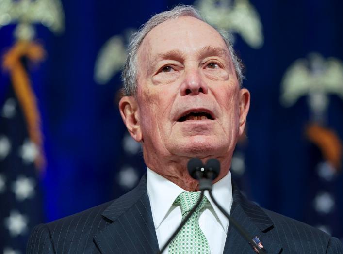 Democratic U.S. presidential candidate Michael Bloomberg addresses a news conference after launching his presidential bid in Norfolk, Virginia, U.S., November 25, 2019. REUTERS/Joshua Roberts
