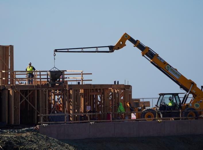 Work crews construct a new hotel complex on oceanfront property in Encinitas, California, U.S., November 26, 2019. REUTERS/Mike Blake