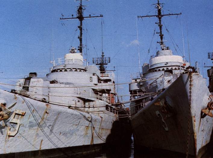 Two Casco-class cutters of the Navy of South Vietnam after their escape to Subic Bay, Philippines, circa in 1975.