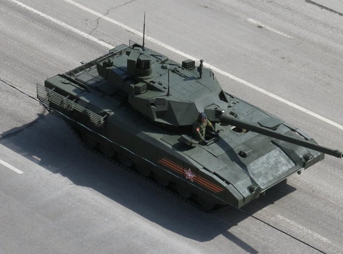 Prototype of Russian main battle tanke T-14 Armata, view from above at the Victory Parade, Moscow. 9 May 2015. Wikimedia/Voevaya mashina. Creative Commons Attribution-Share Alike 4.0 International license.