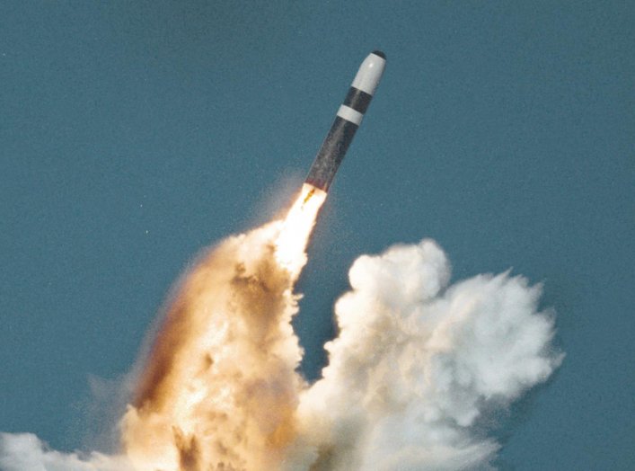 United States Trident II (D-5) missile underwater launch. U.S. Navy.