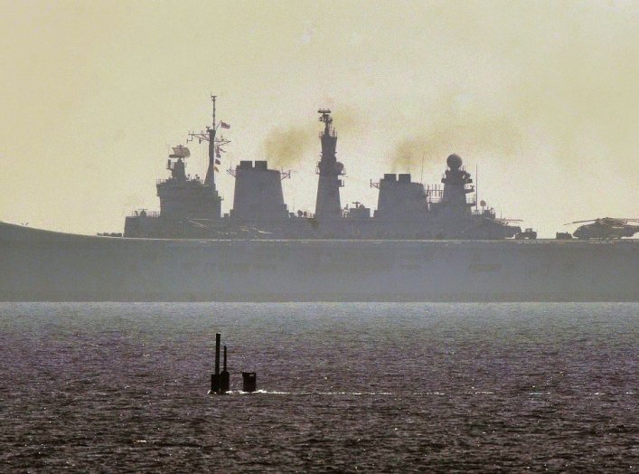 U.S. Navy USS Dallas 'Sinks' Royal Navy Aircraft Carrier