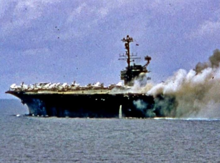 USS Forrestal Fire