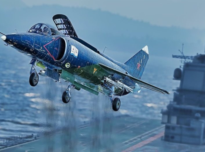 YAK-38 Fighter from Russian Air Force Aircraft Carrier